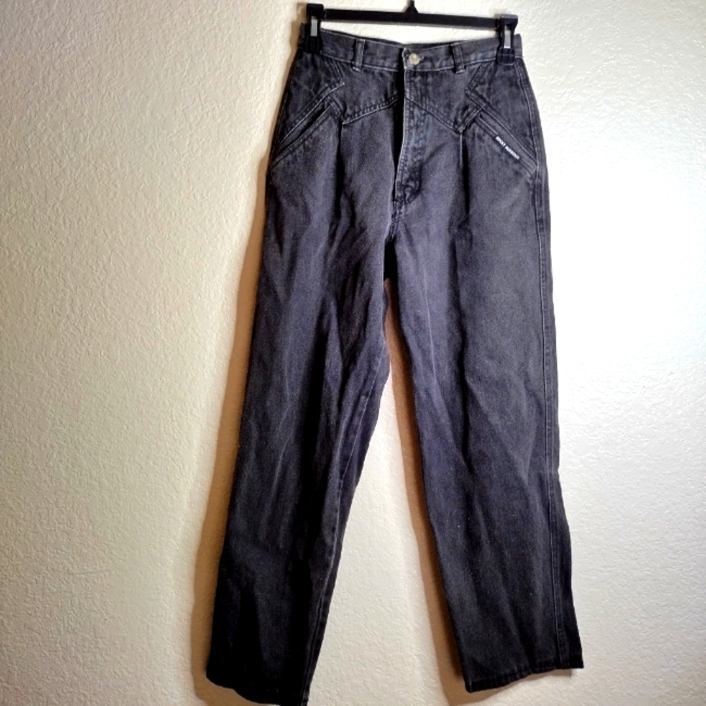 rocky mountain vintage high rise straight jeans black sz 26